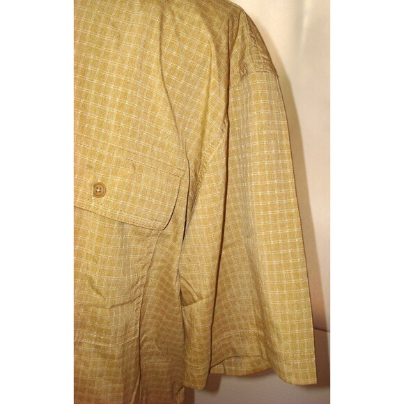New Mens LT L Tall Prana Recycled UV Embark Brown Light SS Button Shirt NWT SS - Picture 7 of 7